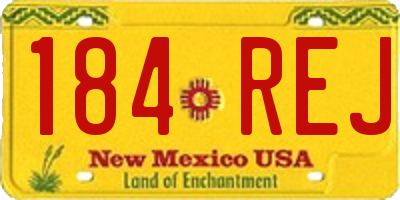 NM license plate 184REJ