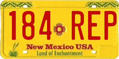 NM license plate 184REP