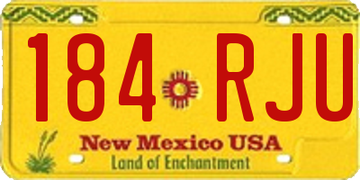 NM license plate 184RJU