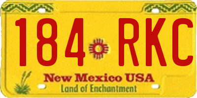 NM license plate 184RKC