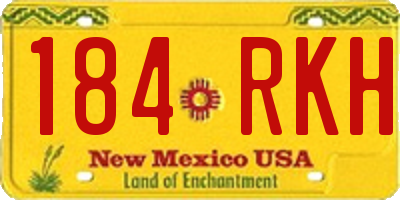 NM license plate 184RKH