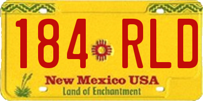 NM license plate 184RLD