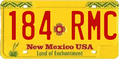 NM license plate 184RMC