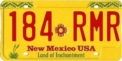 NM license plate 184RMR