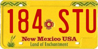NM license plate 184STU