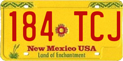 NM license plate 184TCJ