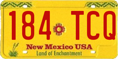 NM license plate 184TCQ