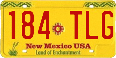 NM license plate 184TLG