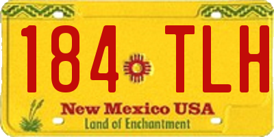 NM license plate 184TLH