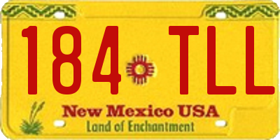 NM license plate 184TLL
