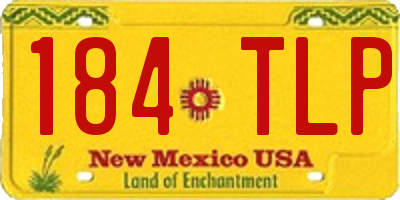 NM license plate 184TLP