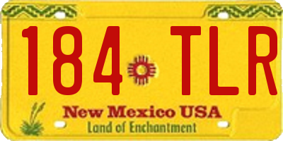 NM license plate 184TLR