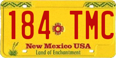 NM license plate 184TMC