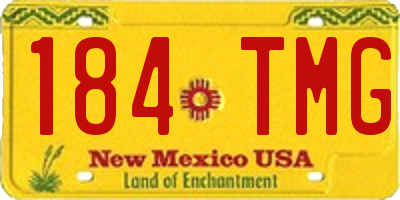 NM license plate 184TMG
