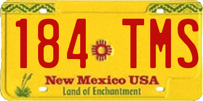 NM license plate 184TMS