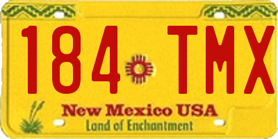 NM license plate 184TMX
