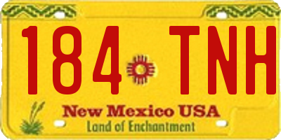 NM license plate 184TNH