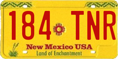 NM license plate 184TNR