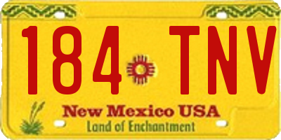 NM license plate 184TNV
