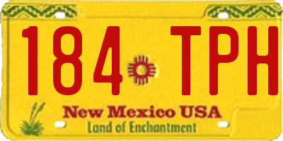 NM license plate 184TPH