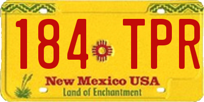 NM license plate 184TPR