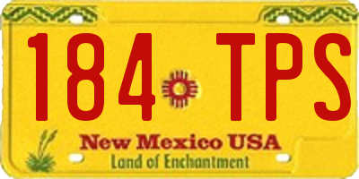 NM license plate 184TPS