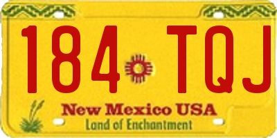 NM license plate 184TQJ