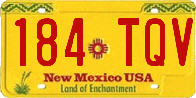 NM license plate 184TQV