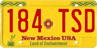 NM license plate 184TSD