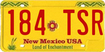 NM license plate 184TSR