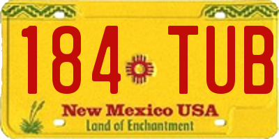 NM license plate 184TUB