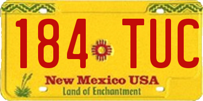 NM license plate 184TUC