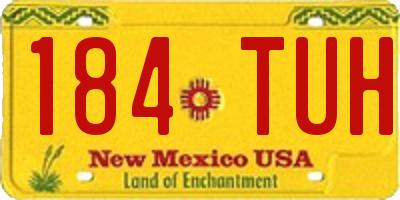NM license plate 184TUH