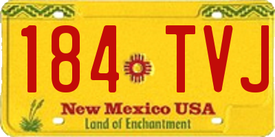NM license plate 184TVJ