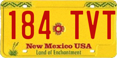 NM license plate 184TVT