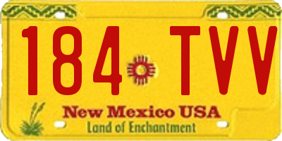NM license plate 184TVV