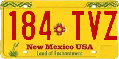 NM license plate 184TVZ