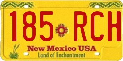 NM license plate 185RCH