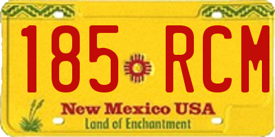 NM license plate 185RCM