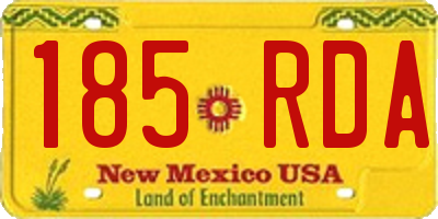 NM license plate 185RDA