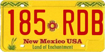 NM license plate 185RDB