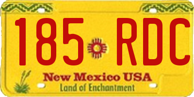 NM license plate 185RDC