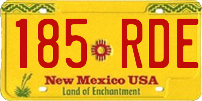 NM license plate 185RDE