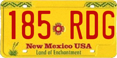NM license plate 185RDG