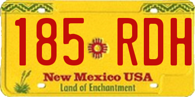 NM license plate 185RDH