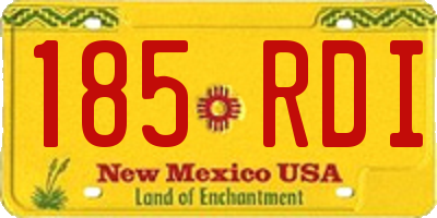 NM license plate 185RDI