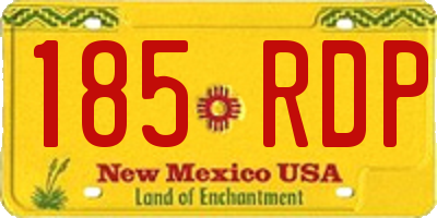 NM license plate 185RDP