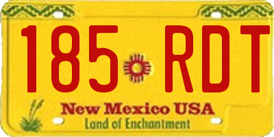 NM license plate 185RDT