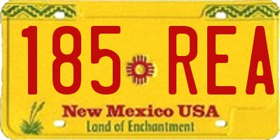 NM license plate 185REA