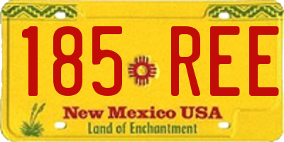 NM license plate 185REE